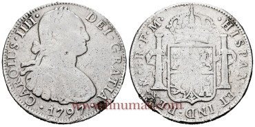 Cy13076.-CARLOS IV - 8 Reales 1797 Mexico F.M.- BC