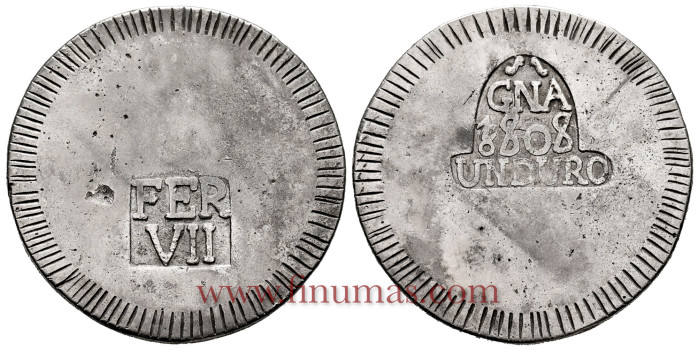 Cy14914.-FERNANDO VII -Un Duro 1808 Gerona. MBC