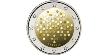 2 Euros Conmemorativos Letonia 2022 "Banco de Letonia"