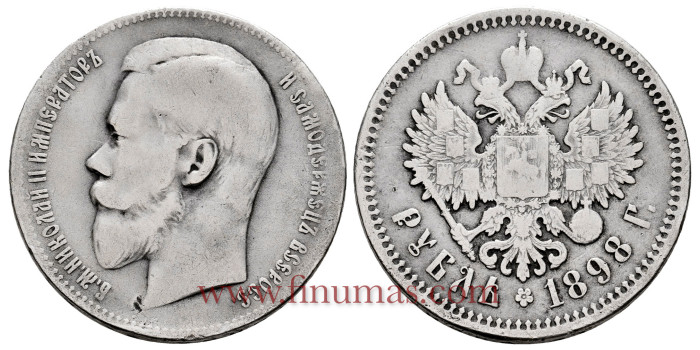 RUSIA K-059 1 Rublo 1898 - BC