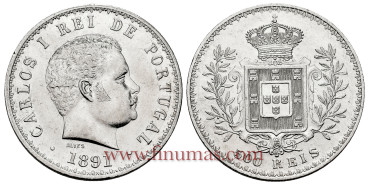 PORTUGAL - K-535 - 500 REIS 1891 - EBC