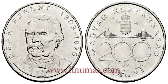 HUNGRIA - K-707 - 200 Forint 1994 - SC