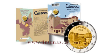 WALLET EURO B.U. SET EUROS SPAIN 2023- 2 EUROS CACERES -PROOF