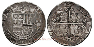 Cy03746.- FELIPE II - 8 Reales Sevilla D . MBC+