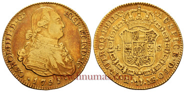 Cy13520.- Carlos IV - 4 Escudos 1795 Madrid M.F. -MBC