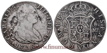 Cy13082.-CARLOS IV - 8 Reales 1798 Madrid M.F.- MBC