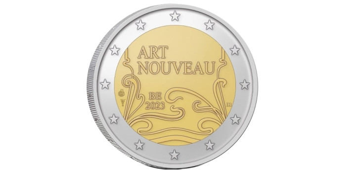 2 EUROS CONMEMORATIVOS BELGICA 2023 "Art Nouveau"