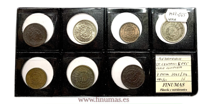MOZAMBIQUE K065  50 Centavos 7 Piezas MBC/SC 