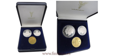 HOLANDA - K-200.- SET PROOF  1 y 2'5 GOULDEN 1980.