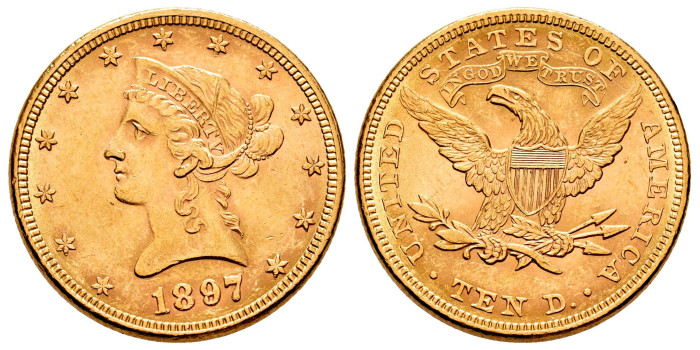 USA - K-102 - 10 DOLLAR - LIBERTY HEAD. 1897 GOLD