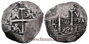 Cy07158.- CARLOS II 8 REALES 1693 LIMA V. MBC+