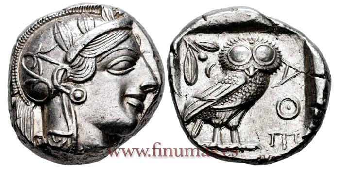 GR012.- TETRADRACMA ATICO (LECHUZA) 449-413BC