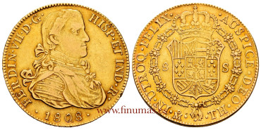 Cy15473.- FERNANDO VII - 8 Escudos Mexico 1808 T.H. MBC+