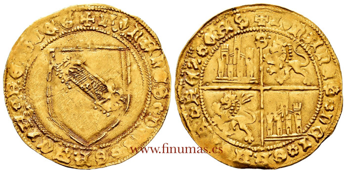 JUAN II de CASTILLA Y LEON 1406/1454 - Double of the Band. Seville - Gold.
