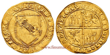 JUAN II de CASTILLA Y LEON 1406/1454 .-  Dobla de la Banda. Sevilla - Oro.