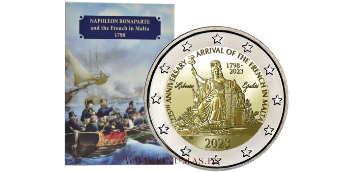 2 EURO COMMEMORATIVE EURO MALTA 2023 "NAPOLEON BONAPARTE"