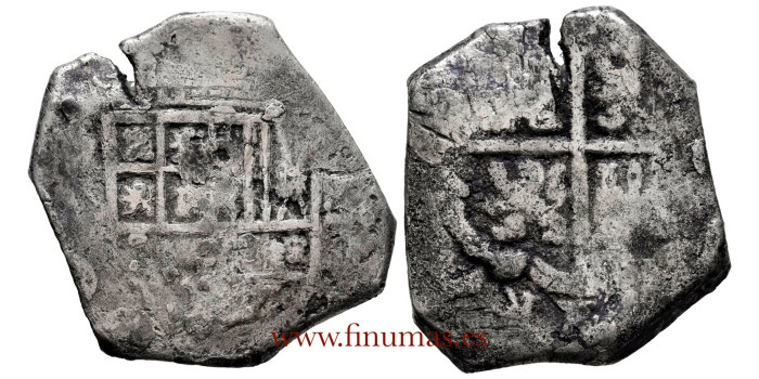 Cy03745.- FELIPE II - 8 Reales Macuquino . RC