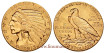 USA - K-129 - 5 DOLLAR INDIAN HEAD 1913 . GOLD