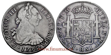 Cy11247.- CARLOS III 8 Reales 1775 MEXICO F.M. MBC.