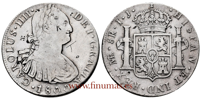 Cy13094.-CARLOS IV - 8 Reales 1800 Lima I.J. - MBC-