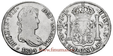 Cy15063.- FERNANDO VII - 8 Reales 1814 Mexico J.J. MBC-
