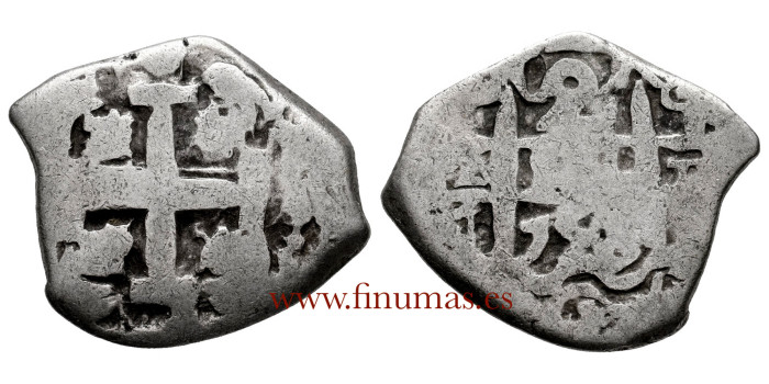 Cy09731.- FERNANDO VI - 2 Reales Macuquino 1758 Potosi ¶- BC