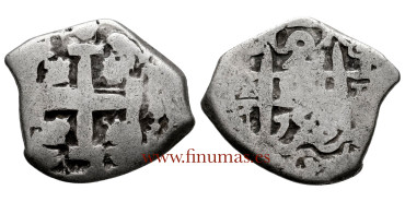 Cy09731.- FERNANDO VI - 2 Reales Macuquino 1758 Potosi ¶- BC