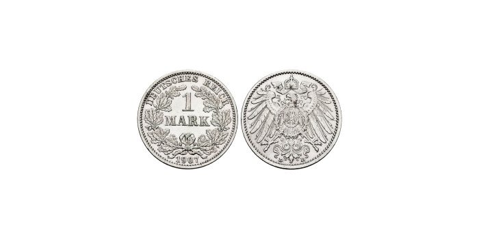 ALEMANIA IMPERIO - K-014 - 1 Marco 1907 D- EBC