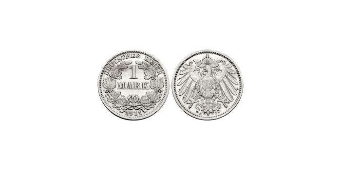 GERMANY EMPIRE - K-014 - 1 Mark 1911 J - MBC+