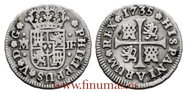 Cy07712.-FELIPE V - 1/2 Real 1735 Madrid J.F.  MBC