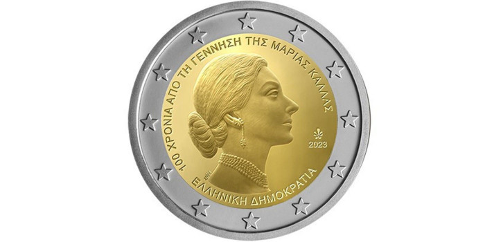 2 EUROS Conmemorativos GRECIA 2023 "Maria Callas"