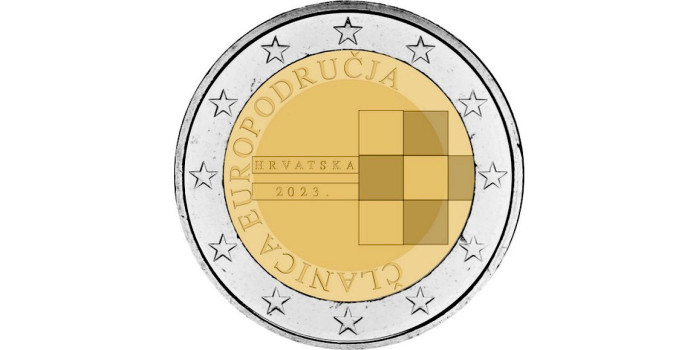 2 Commemorative Euro Croatia 2023 "Euro Introduction" COINCARD