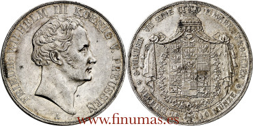 GERMANY STATES - PRUSSIA - K-425.- DOUBLE TALER 1840. SC - SILVER