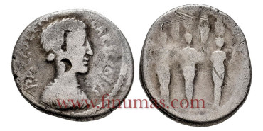 REPUBLICA - P. ACCOLEIUS. DENARIO 41 a.C.