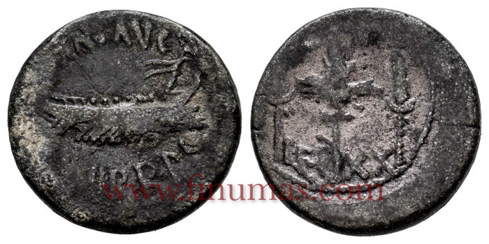 MARCO ANTONIO  DENARIO LEGIONARIO 33/32 a.C