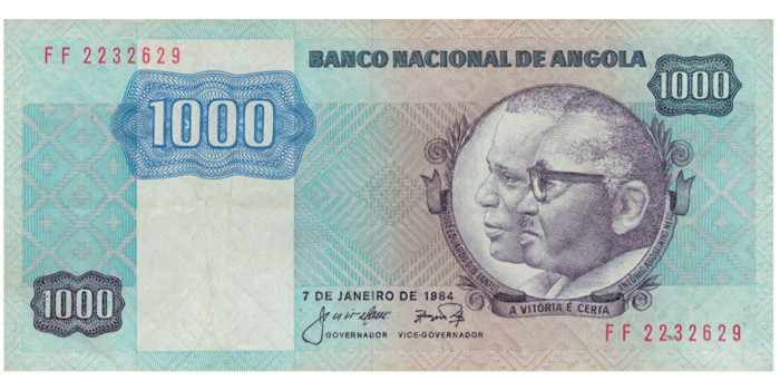 ANGOLA B-121 - 1000 KWANZAS 1984 - BC