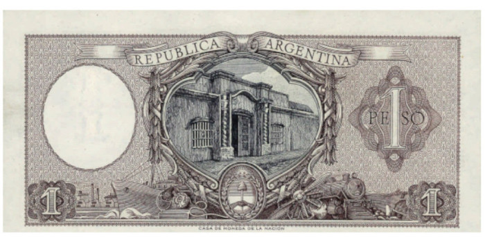 ARGENTINA B-163b - 1 Peso 1955/56 - MBC