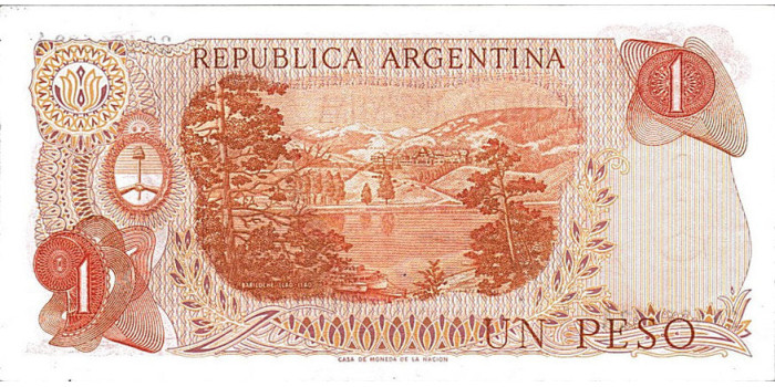 ARGENTINA B-287 - 1 Peso 1970/73 - SC