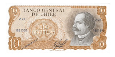 CHILE B-143 - 10 Escudos 1967 - SC