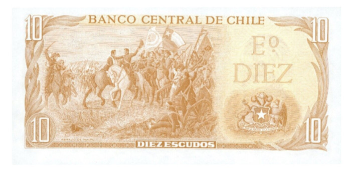 CHILE B-143 - 10 Escudos 1967 - SC