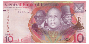 LESOTHO B-026 - 10 Maloti 2021 - SC