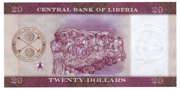LIBERIA B-039 - 20 Dollar 2022 - SC