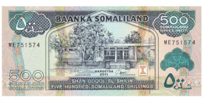 SOMALILAND B-006 -- 500 Somaliland 2011 - SC