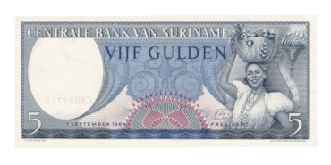 SURINAM B-120 - 5 Gulden 1963 - SC