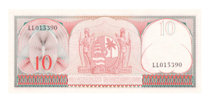 SURINAM B-121 - 10 Gulden 1963 - SC