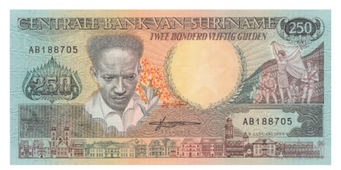 SURINAM B-134 - 250 Gulden 1988 - SC
