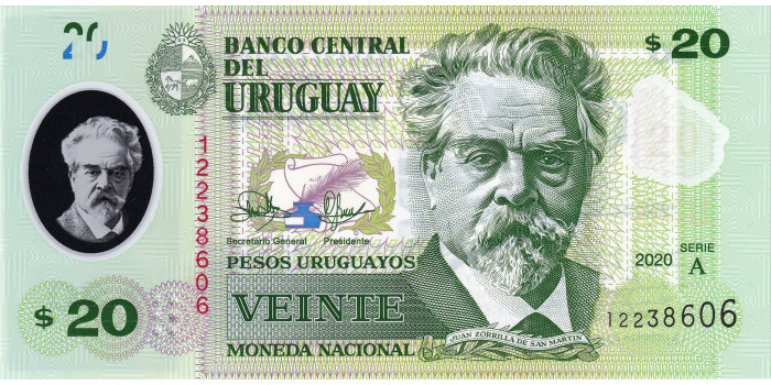 URUGUAY B-101 - 20 Pesos 2020 - SC 