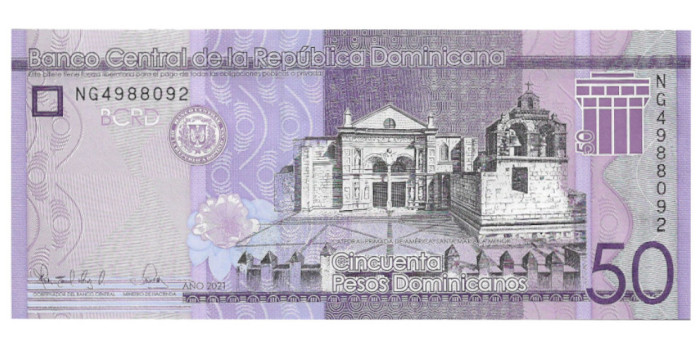 DOMINICANA -REPUBLICA B-189 - 50 Pesos 2021 - SC