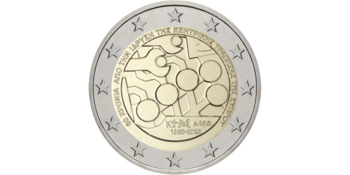 2 Euros Conmemorativos Chipre 2023 "Central Bank"