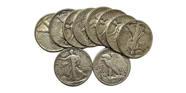 UNITED STATES - K-142L - LOT 10 x 1/2 DOLLAR - SILVER